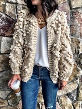 Cocobleu heart Pompom cardigan